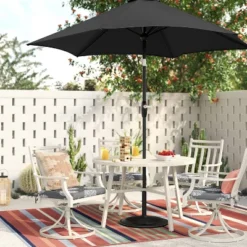 Room Essentials Sales Store 40 9'x9' Patio Market Umbrella - Black Pole - Room Essentials™