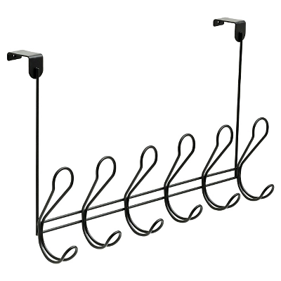 Dolen Over The Door Decorative Hook Rack Black - Room Essentials™ 1 Dolen Over The Door Decorative Hook Rack Black - Room Essentials™
