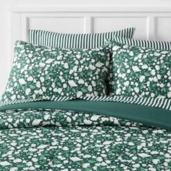 Floral Printed Microfiber Reversible Comforter & Sheets Set Dark Green - Room Essentials™ -Room Essentials Sales Store GUEST 3b9a5973 d4a1 463a af2e 3b4ff4b32e85
