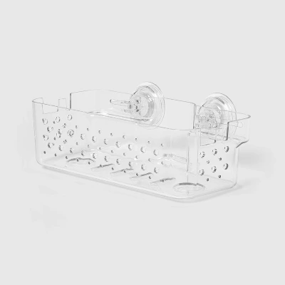 Suction Medium Basket Clear - Room Essentials™ 2 Suction Medium Basket Clear - Room Essentials™ - Image 2