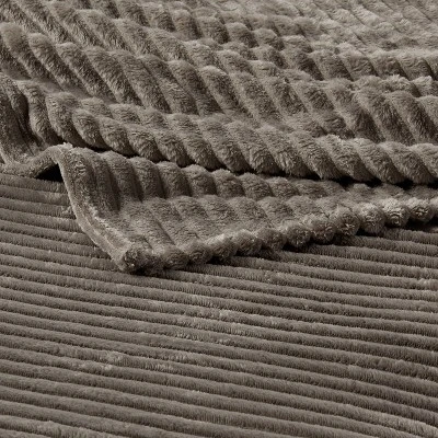 Ribbed Plush Bed Blanket - Room Essentials 2 Ribbed Plush Bed Blanket - Room Essentials - Image 2