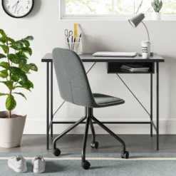 Room Essentials Sales Store 3 Wood And Metal Writing Desk With Storage - Room Essentials™