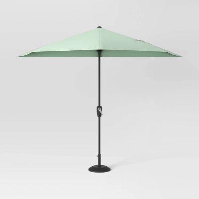 7.813'x8.83' Half Circle Patio Umbrella - Black Pole - Room Essentials™ 7 7.813'x8.83' Half Circle Patio Umbrella - Black Pole - Room Essentials™ - Image 7