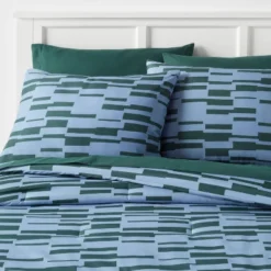 Foster Microfiber Reversible Comforter & Sheets Set Blue/Dark Green - Room Essentials™ -Room Essentials Sales Store GUEST 79e4d924 51e8 43a6 af5e e6e2f1c94bf4