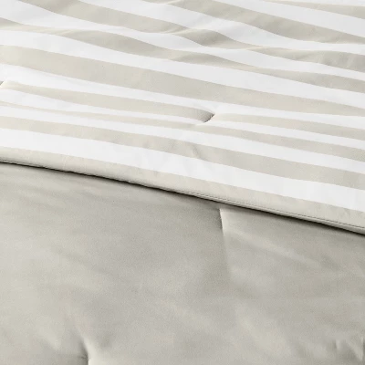 Microfiber Stripe Reversible Comforter - Room Essentials™ 7 Microfiber Stripe Reversible Comforter - Room Essentials™ - Image 7