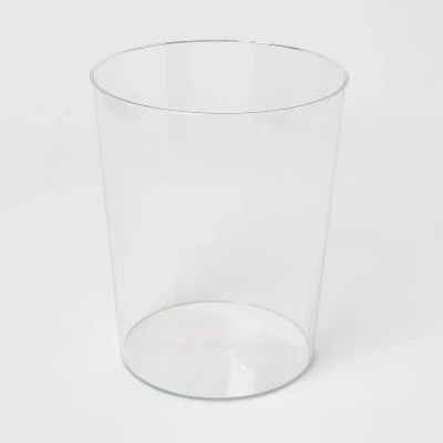 Solid Bathroom Wastebasket Clear - Room Essentials™ 2 Solid Bathroom Wastebasket Clear - Room Essentials™ - Image 2