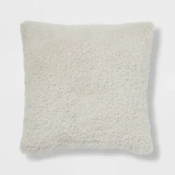 Room Essentials Sales Store 29 Sherpa Square Pillow - Room Essentials™