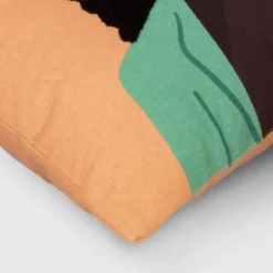 Square Woman With Pink Sunglasses Embroidered Cotton Square Throw Pillow Orange - Room Essentials™ -Room Essentials Sales Store GUEST a6f6b4fe 8856 4da1 a756 896c58a74149