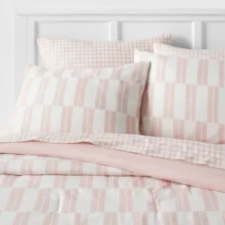 Dash Stripe Printed Microfiber Reversible Comforter & Sheets Set Ivory/Light Pink - Room Essentials™ 13 Dash Stripe Printed Microfiber Reversible Comforter & Sheets Set Ivory/Light Pink - Room Essentials™ -Room Essentials Sales Store GUEST ac0a9151 59d8 4418 8479 375cfa7c9efe
