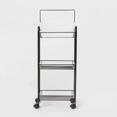 Bathroom Storage Cart Black - Room Essentials™ 2 Bathroom Storage Cart Black - Room Essentials™ - Image 2