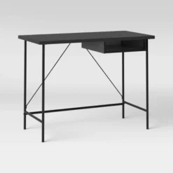 Wood And Metal Writing Desk With Storage - Room Essentials™ -Room Essentials Sales Store GUEST b6ee626e 3265 49db 8365 a9aaf9b3dcc2