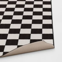 4'x5'5" Small Checker Rug Charcoal And Ivory - Room Essentials™ -Room Essentials Sales Store GUEST c9005e56 48da 44fe 8300 c5eefac4a0c7