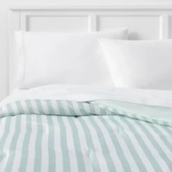 Microfiber Reversible Stripe Comforter Mint Green - Room Essentials™ -Room Essentials Sales Store GUEST cd174111 defd 4397 bcf3 048fba4ec0a1