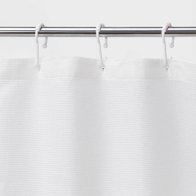 Waffle Weave Shower Curtain White - Room Essentials™ 2 Waffle Weave Shower Curtain White - Room Essentials™ - Image 2