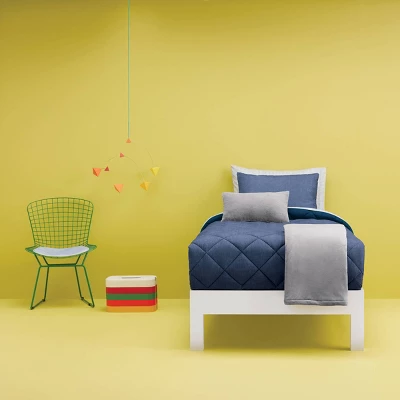 Solid Microfiber Reversible Decorative Bed Set With Throw - Room Essentials™ 9 Solid Microfiber Reversible Decorative Bed Set With Throw - Room Essentials™ - Image 9