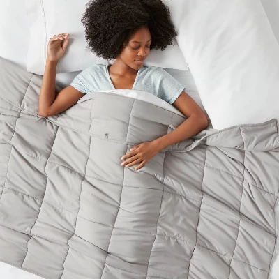 50"x70" 12lbs Weighted Blanket Gray - Room Essentials™ 1 50"x70" 12lbs Weighted Blanket Gray - Room Essentials™